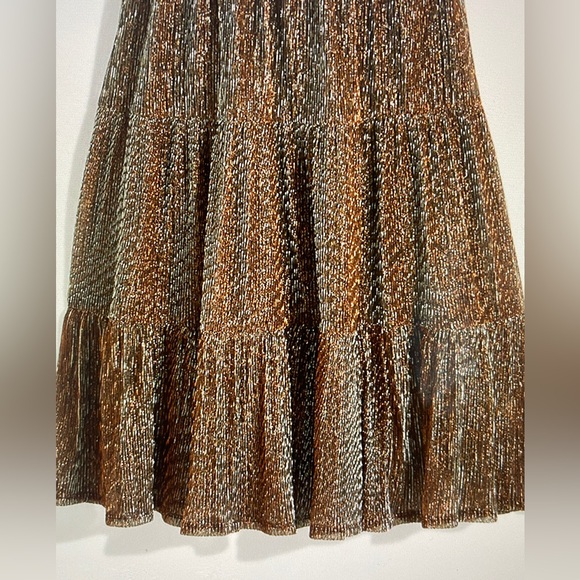 Emily Mini Dress in Lurex Plisse - Picture 10 of 12